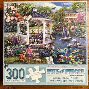 Bits and Pieces Gazebo Gardens Puzzle *1 piece missing-marked